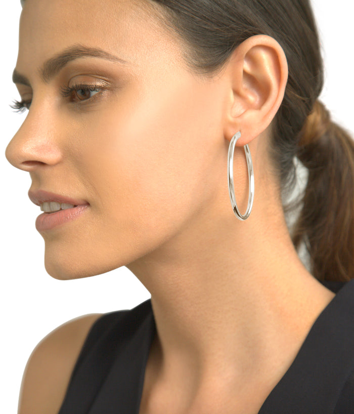 14k White Gold Hoop Earring Collection