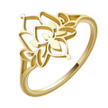 18K Gold Plated Lotus Filigree Ring | Minimalist Mandala Flower Statement Ring