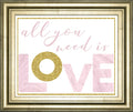 22x26 All You Need is Love By Amanda Murray - Pink