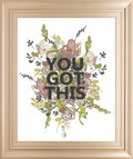22x26 Empower Flowers I By Jennifer Goldberger - Beige