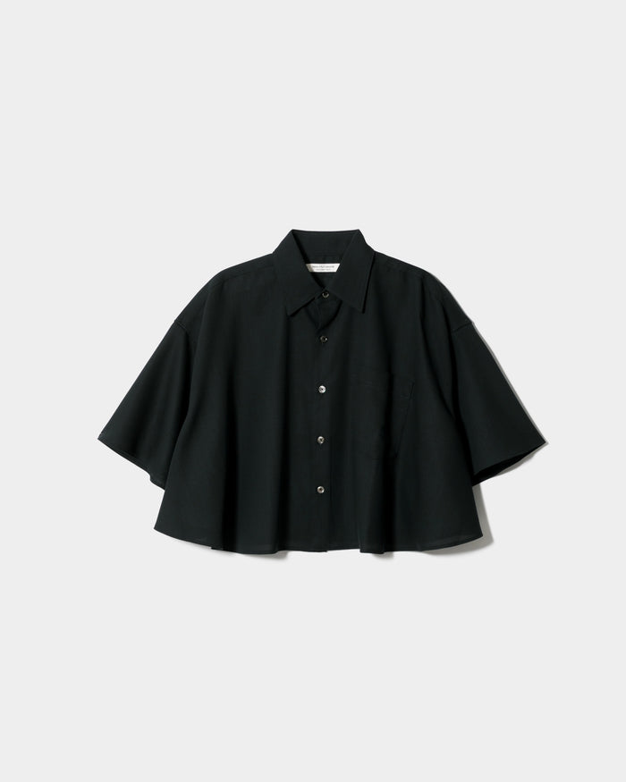 2/80 sheer pique circular shirtblouse