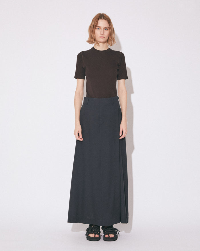 2/80 sheer pique flarelong skirtpants