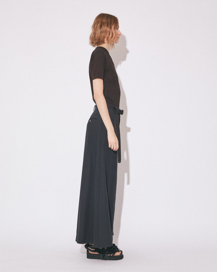 2/80 sheer pique flarelong skirtpants