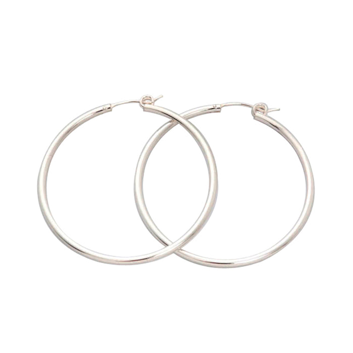 35mm Sterling Silver Hoops
