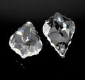 4 x Faceted Glass Baroque Pendants 38mm - Clear