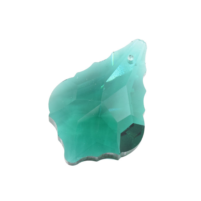 4 x Faceted Glass Baroque Pendants 38mm - Emerald