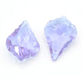 4 x Faceted Glass Baroque Pendants 38mm - Lilac