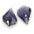 4 x Faceted Glass Baroque Pendants 38mm - Violet