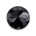4 x Faceted Glass Round Disc Pendants 30mm - Jet