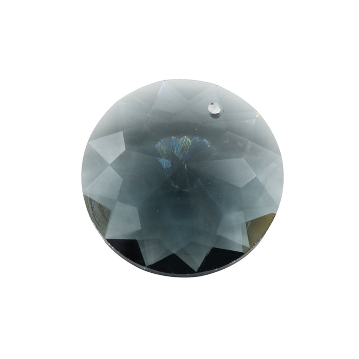 4 x Faceted Glass Round Disc Pendants 30mm - Montana