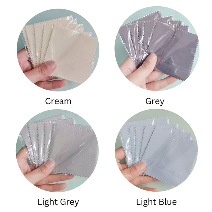 50pcs Microfibre Jewellery Polish Cloth 8x8cm