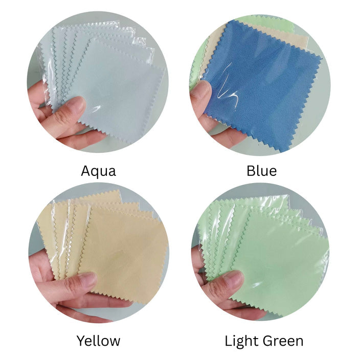 50pcs Microfibre Jewellery Polish Cloth 8x8cm