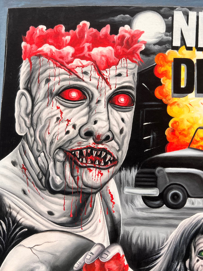 Night of the Living Dead - Limited Edition Archival Giclée Print from Static Medium by Salvation