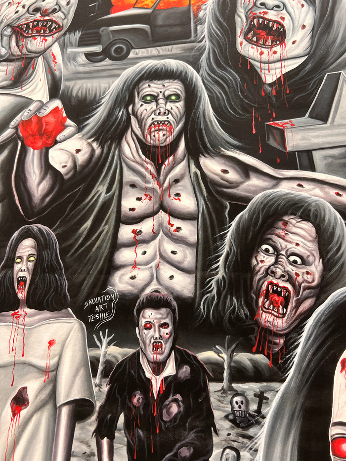 Night of the Living Dead - Limited Edition Archival Giclée Print from Static Medium by Salvation