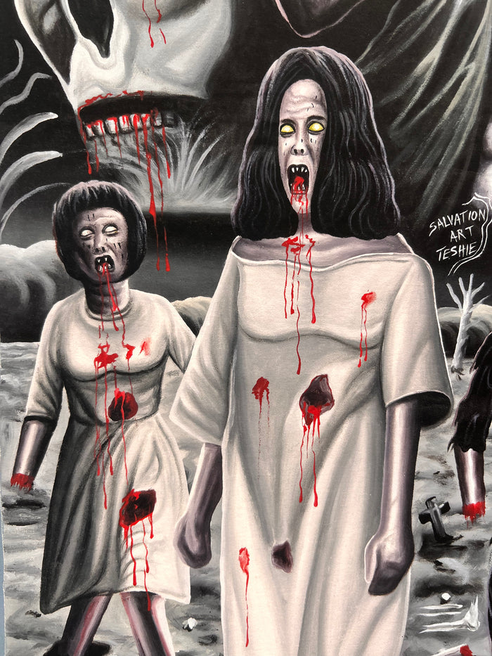 Night of the Living Dead - Limited Edition Archival Giclée Print from Static Medium by Salvation