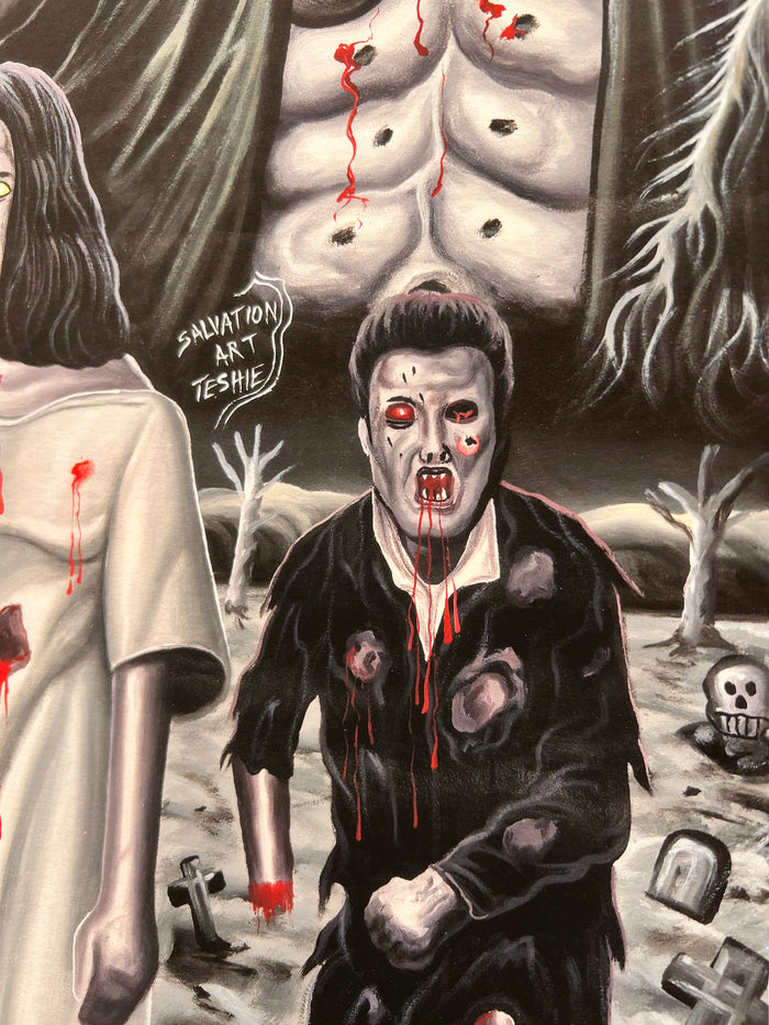 Night of the Living Dead - Limited Edition Archival Giclée Print from Static Medium by Salvation
