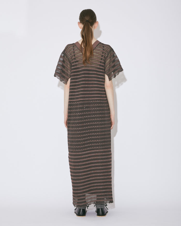 afrcian coil lace knit dress