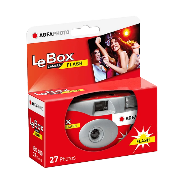 AgfaPhoto LeBox Colour Single-Use Camera (35mm Roll Film, 27 Exposures)