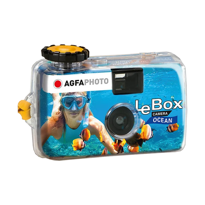 AgfaPhoto LeBox Single-Use Ocean Waterproof Camera (35mm Roll Film, 27 Exposures)