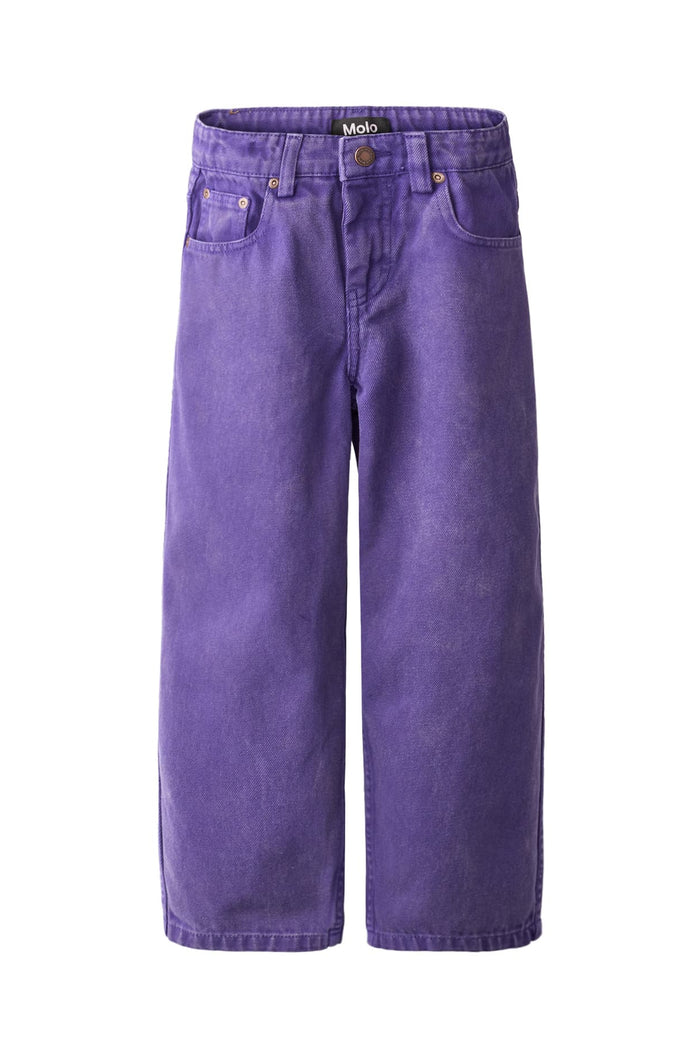 Purple pants on a white background
