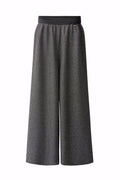 Dark gray wide-leg pants on a white background