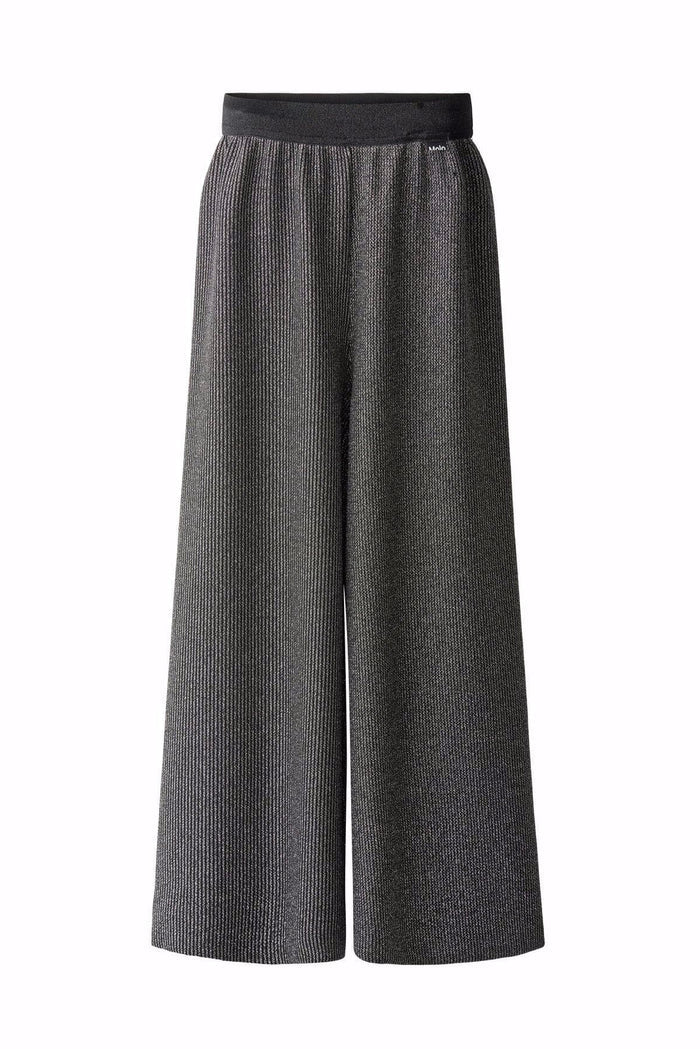 Dark gray wide-leg pants on a white background