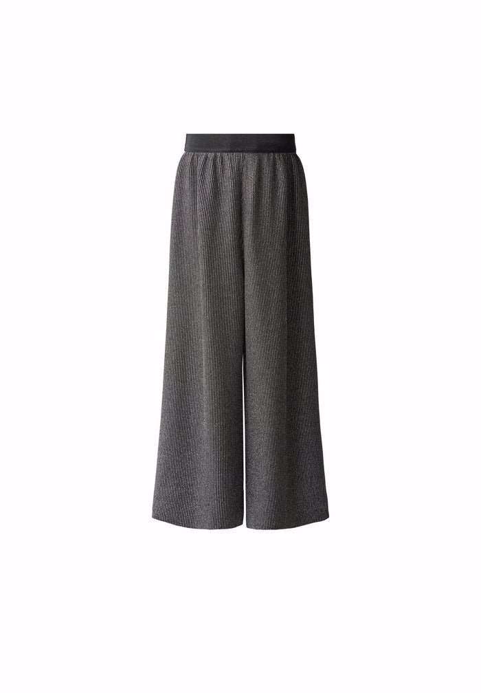 Dark gray wide-leg pants on a white background