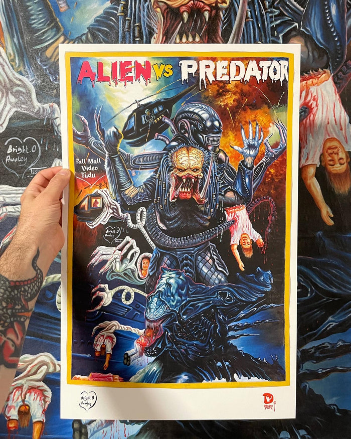 ALIEN VS. PREDATOR (High Quality Print) - Bright Obeng