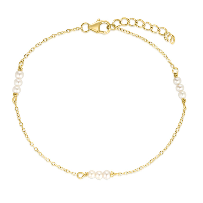 Amethyst Bead Station Bracelet