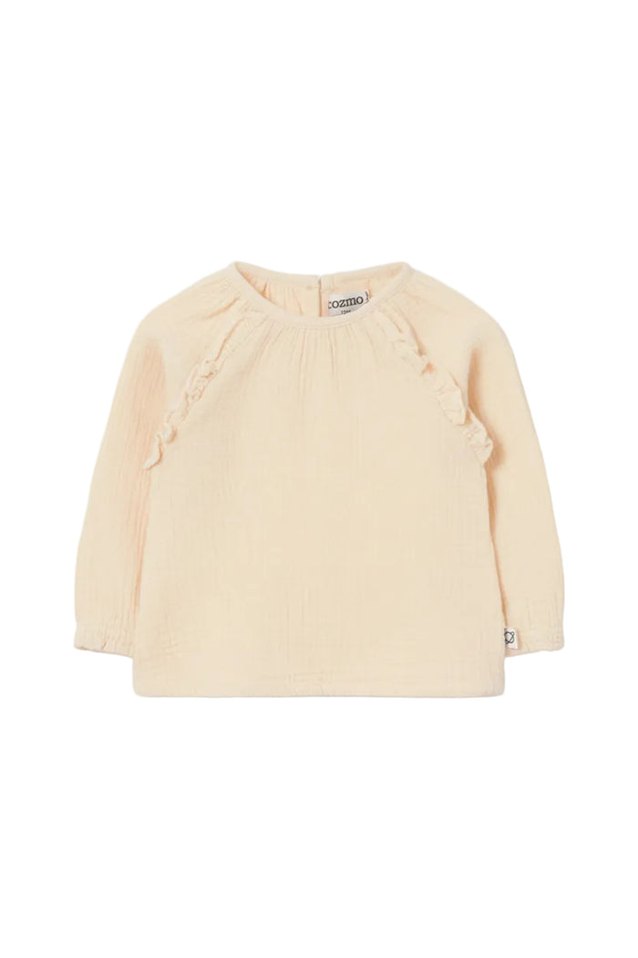 ivory blouse on white background