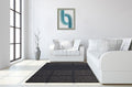 Aqua Ribbon - 28" x 34" Framed Wall Art - Light Blue