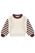 Aspen Sweater - Burgundy Stripe