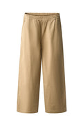 Beige wide-leg pants on a white background