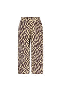 yellow and brown zebra stripe pants on white background