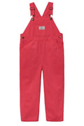 Red overalls on a white background