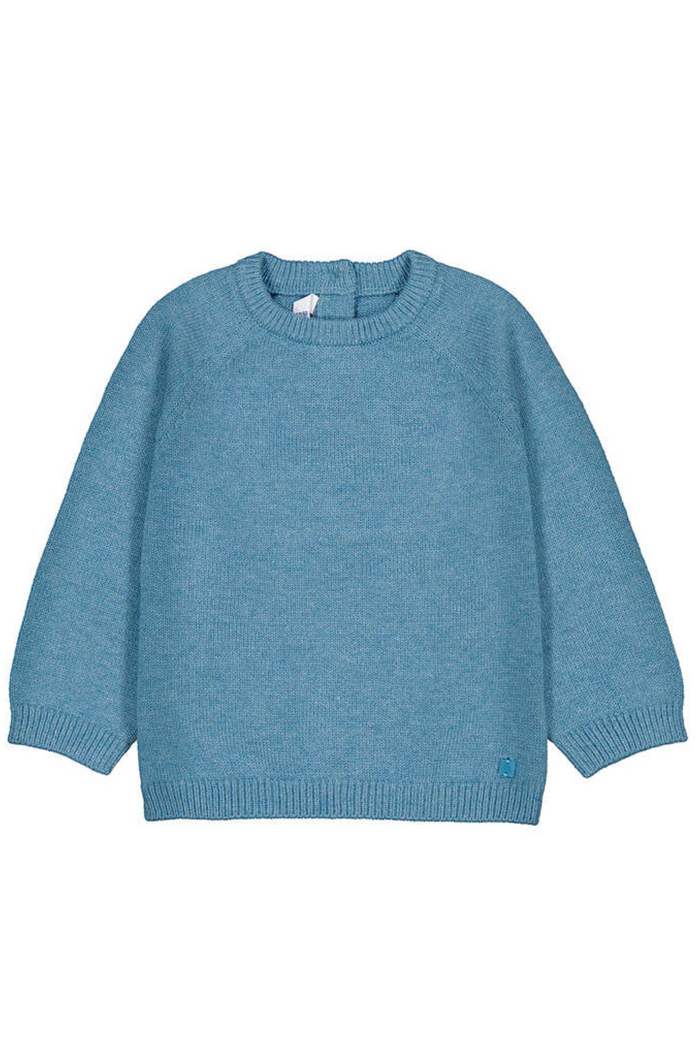 Blue sweater on a white background