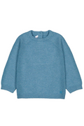 Blue sweater on a white background