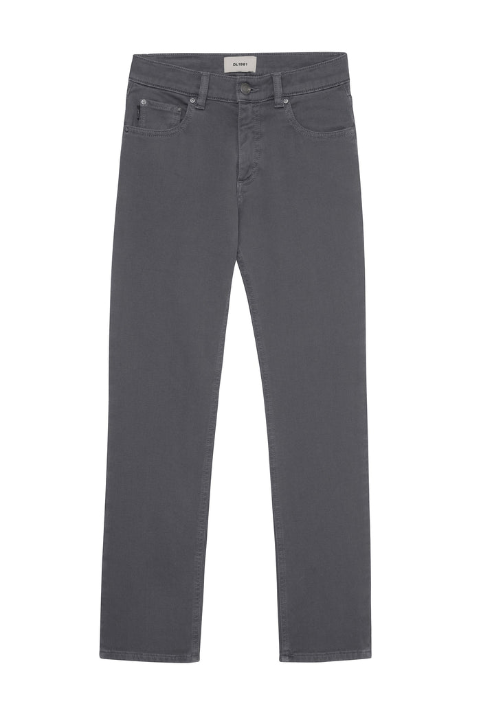 Dark gray jeans on a white background