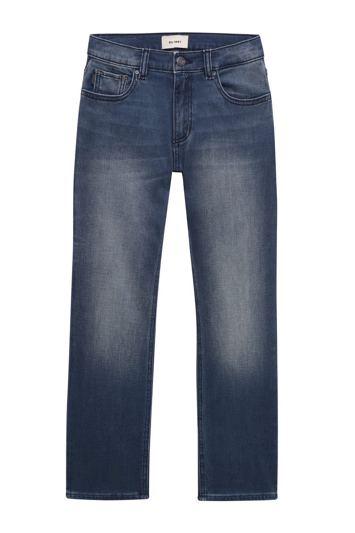Blue jeans on a white background