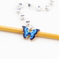 Blue Butterfly Chain Row Counter on a chain, shown on white background
