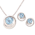 Blue Topaz Earring & Necklace Set