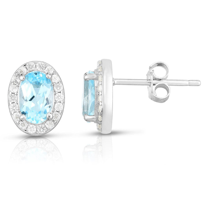 Blue Topaz Earrings