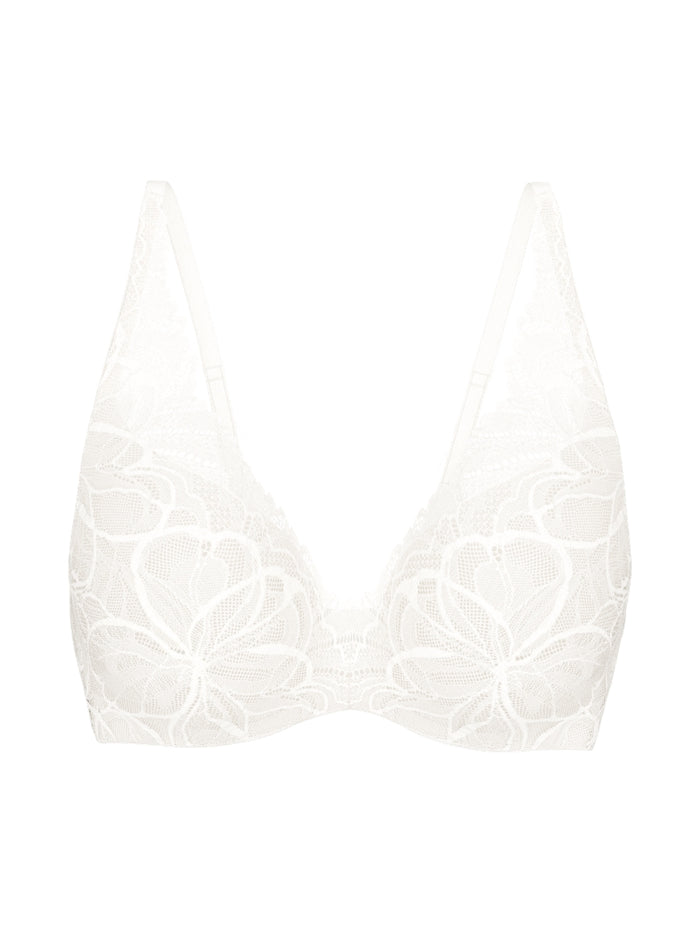 Body Make-Up Illusion Lace High Apex Bra - Ecru White