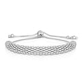 sterling silver popcorn design bolo bracelet