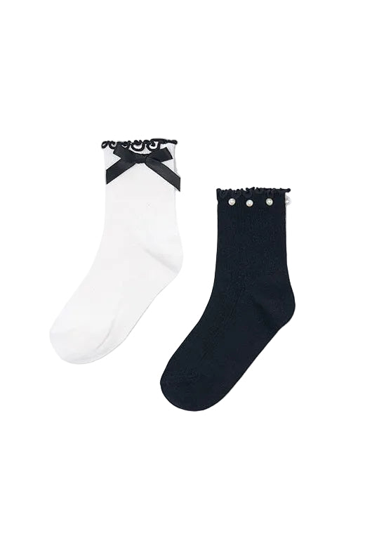 Bow and Pearl Socks