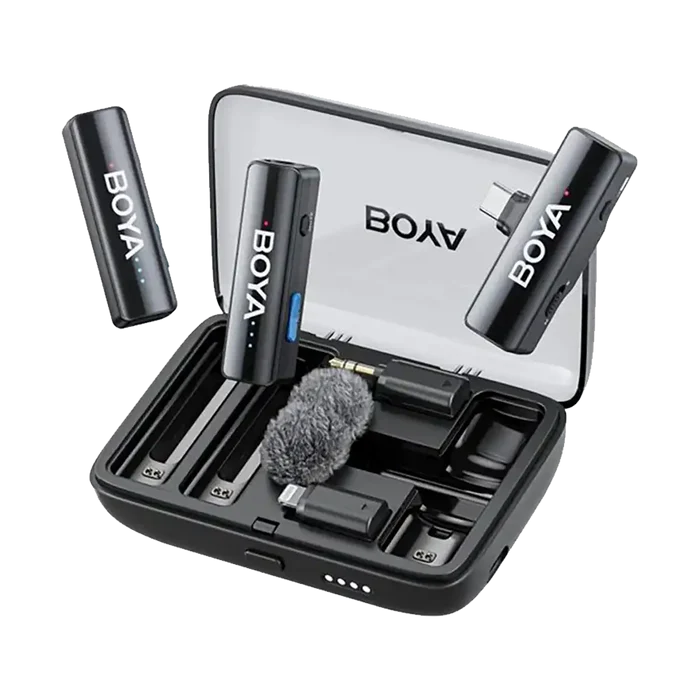 Boya BOYALINK 2 3-in-1 2-Person Wireless Microphone System with Interchangeable Connectors (2.4 GHz)