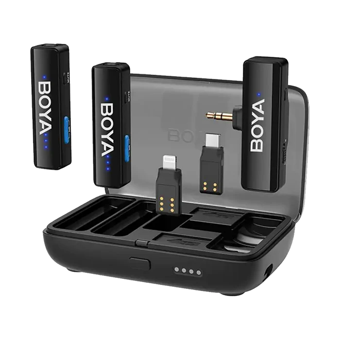 Boya BOYALINK 2 3-in-1 2-Person Wireless Microphone System with Interchangeable Connectors (2.4 GHz)