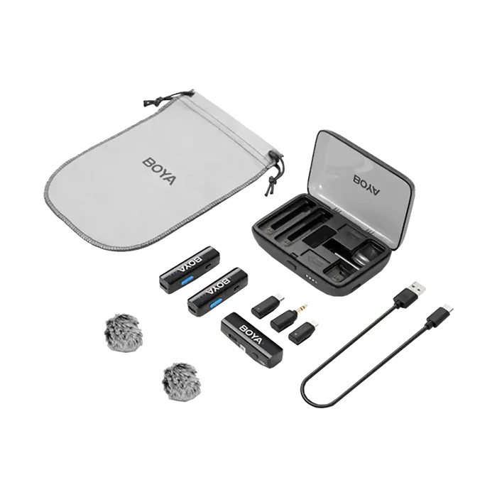 Boya BOYALINK 2 3-in-1 2-Person Wireless Microphone System with Interchangeable Connectors (2.4 GHz)