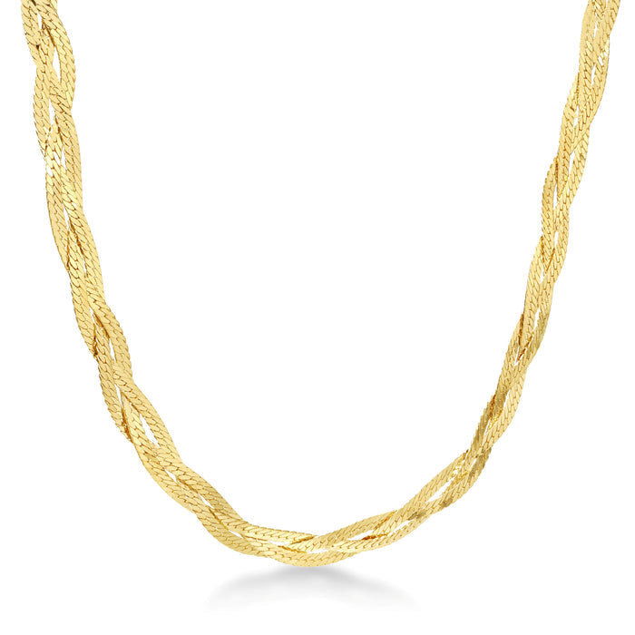 Braided Herringbone Necklace - Final Sale