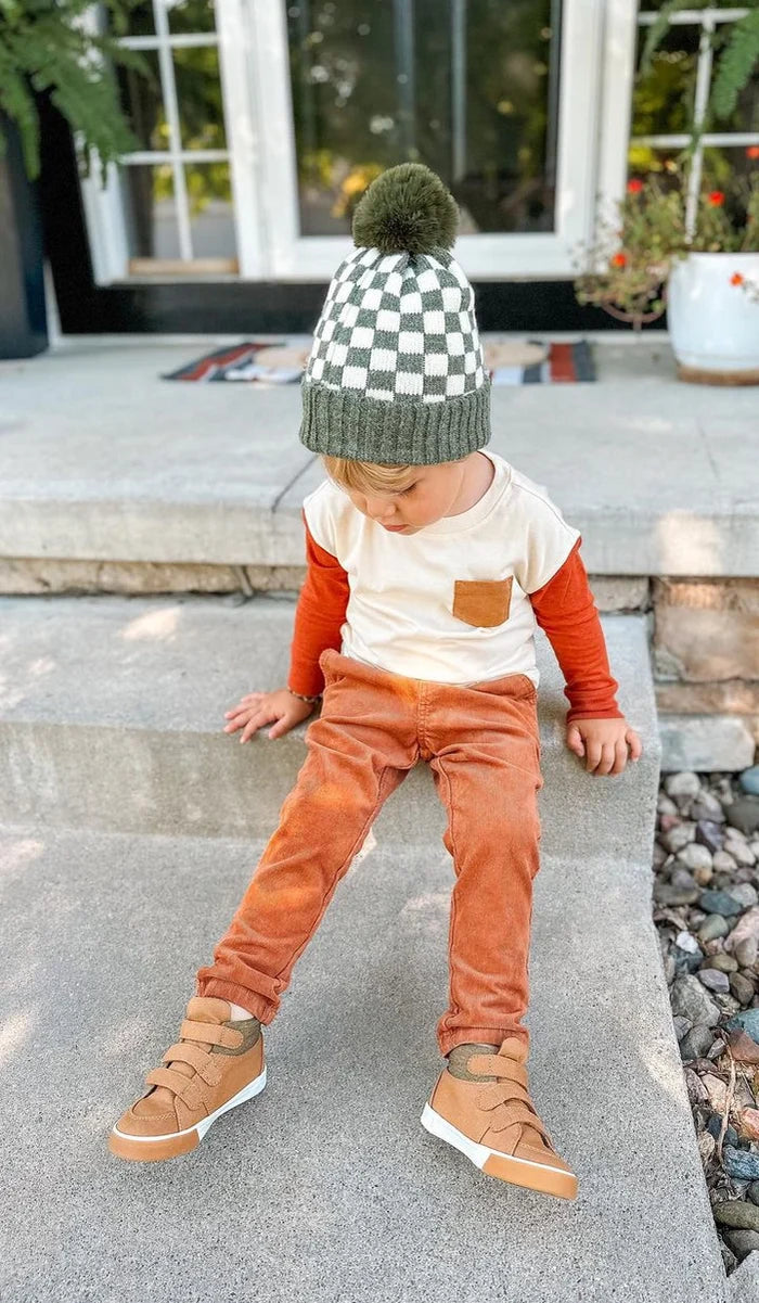 Bubu Checker Pom Beanie